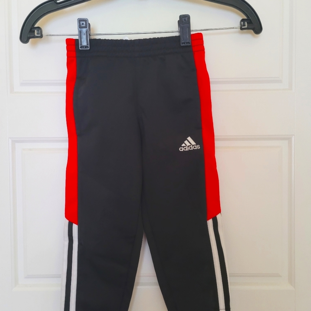 Black/Red Kids Adidas Pants 3T